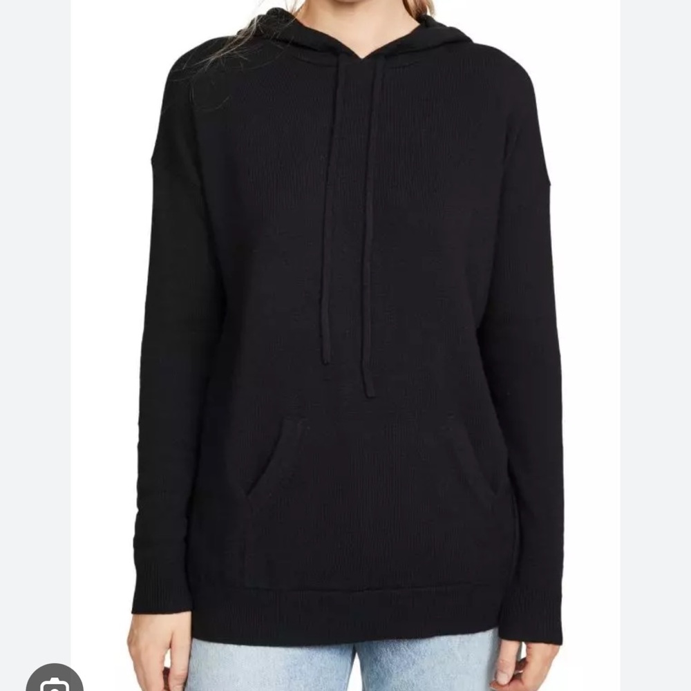Nili Lotan Black 100% Cashmere Selma Hooded Sweater